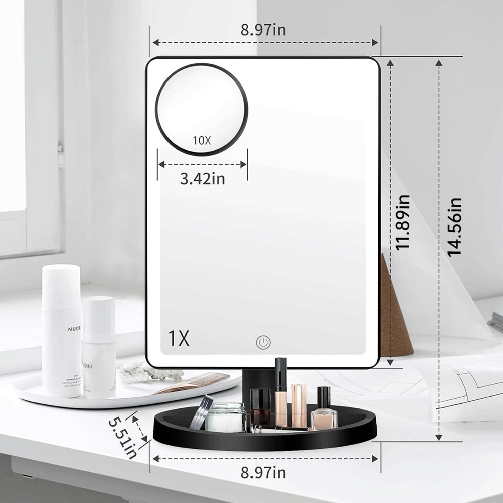 LED Makeup Mirror with Magnification